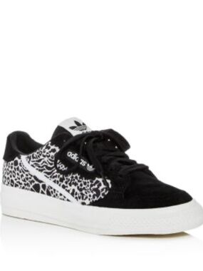 Adidas Women's Continental Animal Print Sneakers - Black and White 7.5
